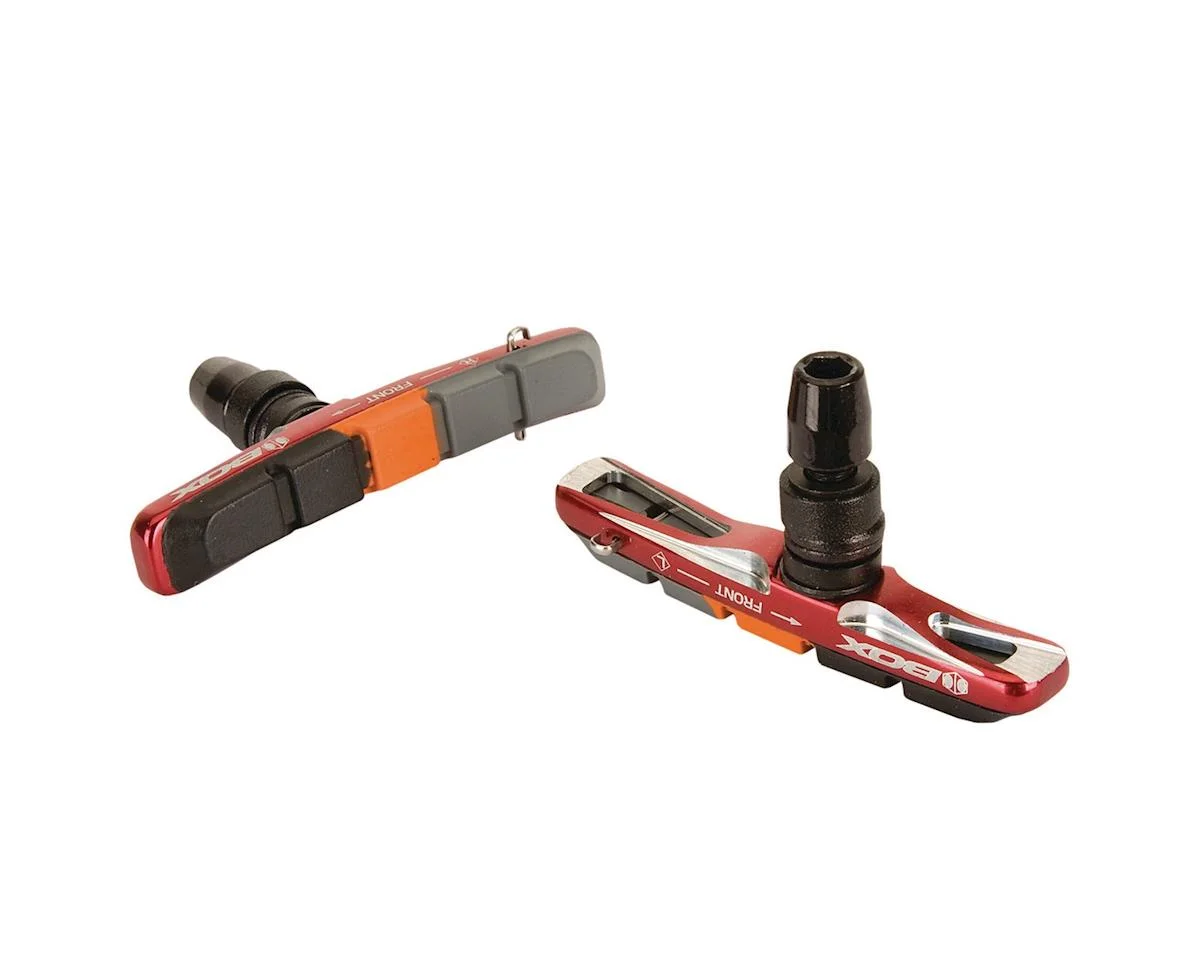 Box One V-Brake Pads (Red) (1 Pair) (Threaded)